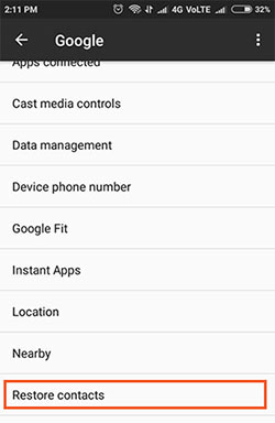 how to find deleted contacts on android from google backup