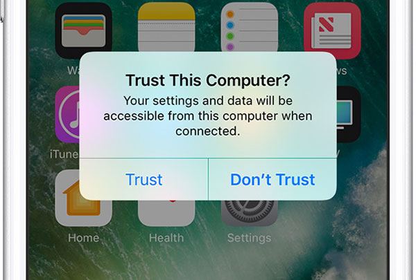 trust a computer on iphone