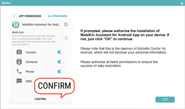 give permissions to install the app on your android phone