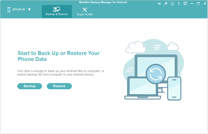 main interface of android backup and restore