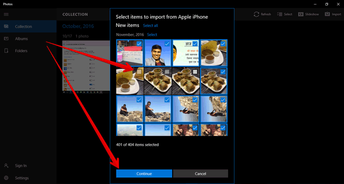 how to import photos from iphone to windows 10
