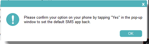 Set Back the Default SMS App